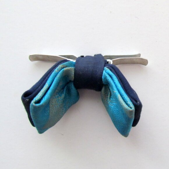 BABY BOY'S BOW TIES - 2 CLIP-ON INFANT BOWTIES, BLACK, BLUE, by BEAU JR & ROYAL - Picture 4 of 10